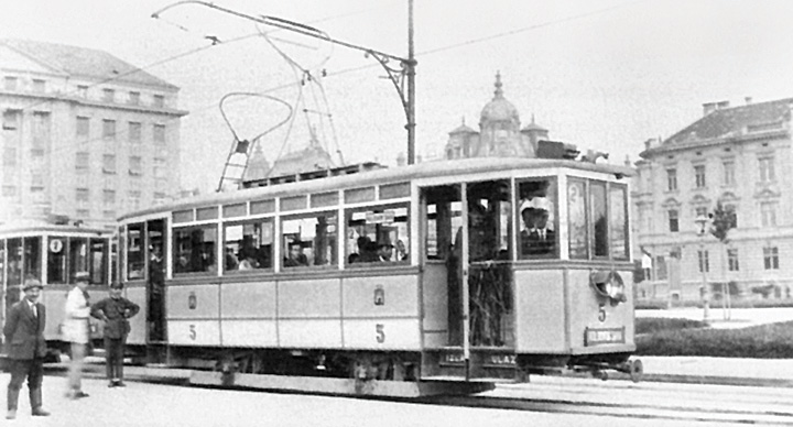 Tramvajska motorna kola M-22 konstruktora D. Mandla, Zagrebački električni tramvaj, 1922